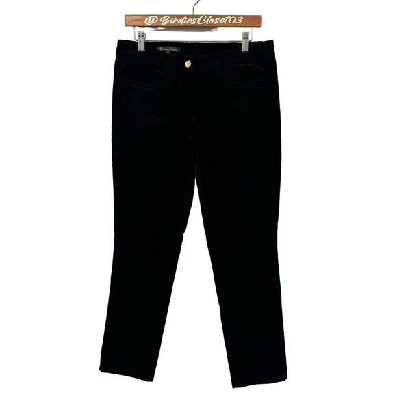 Brooks Brothers Woven in Italy Black Corduroy Preppy Straight Pants 8 - Picture 1 of 7